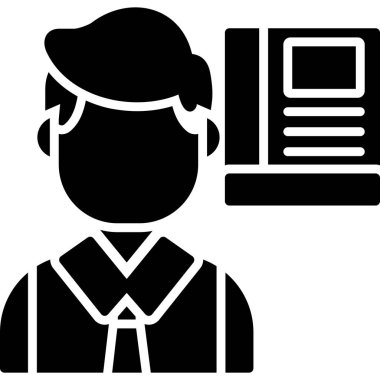 Avatar man simgesi vektör illüstrasyonu