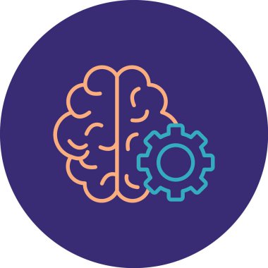 Beyin. Web simgesi basit illüstrasyon