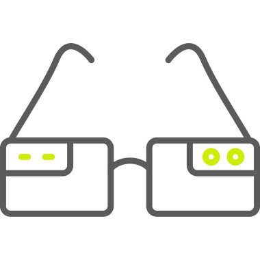 Moda tarzı izole edilmiş arkaplanda gözlük simgesi