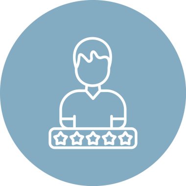 Müşteri servisi vektör simgesi. biçim düz daire içine alınmış sembol, döngü rengi, yuvarlak açılar, beyaz arkaplan