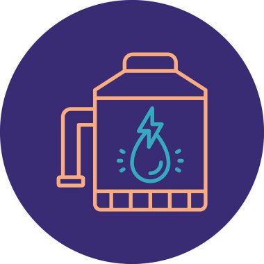 Bir benzin istasyonu simgesinin vektör illüstrasyonu