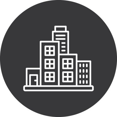 Modern binanın vektör illüstrasyonu