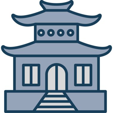 Bina. Web simgesi basit illüstrasyon