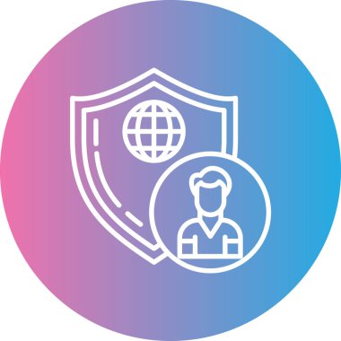 Güvenlik simgesinin vektör illüstrasyonu