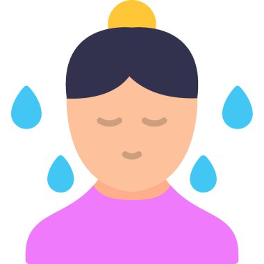 Kızım. Web simgesi basit illüstrasyon