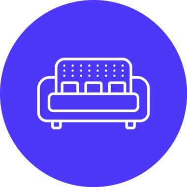 kanepe ikonu vektör illüstrasyonu