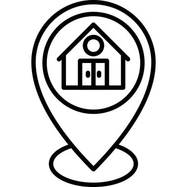 konum simgesi. Beyaz arkaplanda izole edilmiş web tasarımı için konum vektörü simgesi