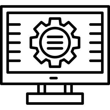 Bilgisayar simgesi. vektör illüstrasyonu