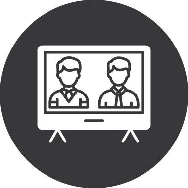 sunum vektörü simgesi modern basit illüstrasyon