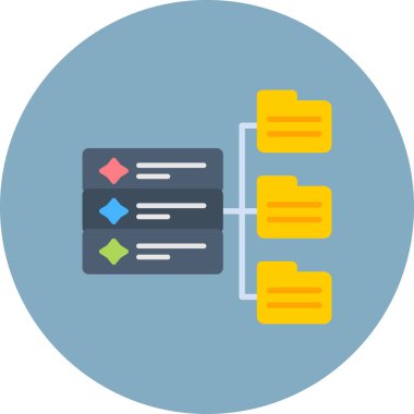 Sunucu Düz Vektör Simgesi