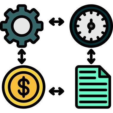 para transferi düz simgesi, vektör illüstrasyonu