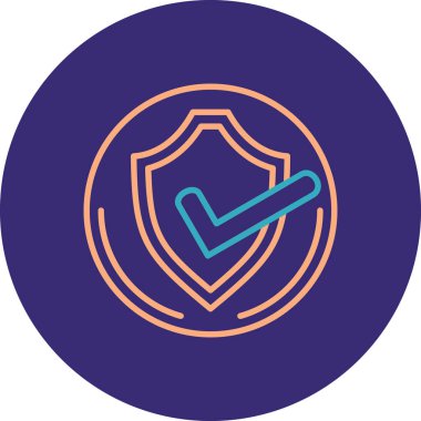 kalkan ikon vektör illüstrasyonu