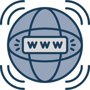 genel ağ simgesi, basit vektör illüstrasyonu