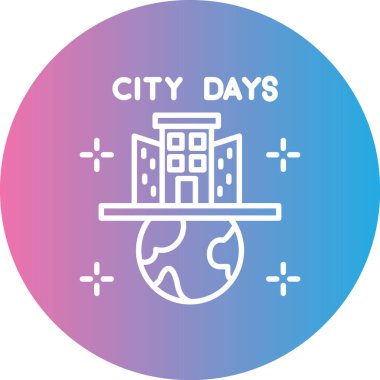 dünya şehir gündüz vektör illüstrasyon tasarımı