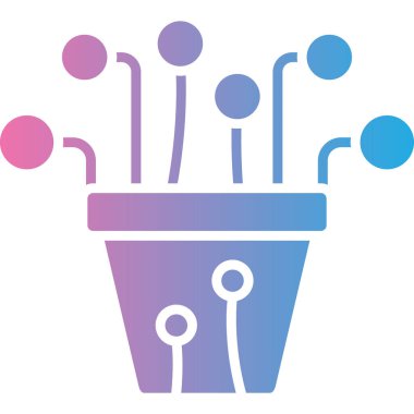 Bitki. Web simgesi basit illüstrasyon