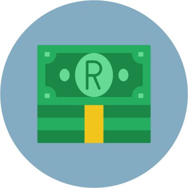 Güney Afrika Rand, Her Kullanım İçin Basit Vektör Simgesi