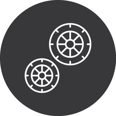 araba tekeri vektör simgesi