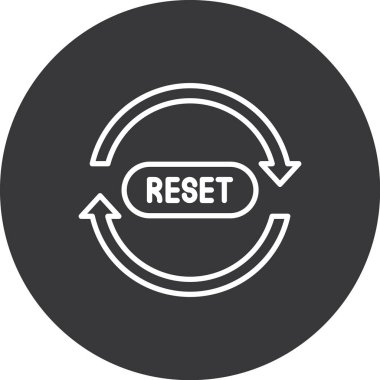 Beyaz arka grupta izole edilmiş siyah biçimli ok simgesini yeniden yükle