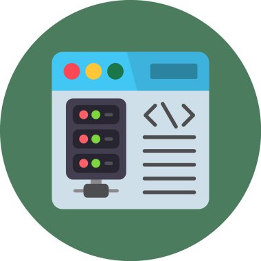 Düz biçimdeki kodlama kodu simgesi