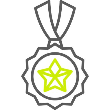 Madalya ikon vektör illüstrasyonu