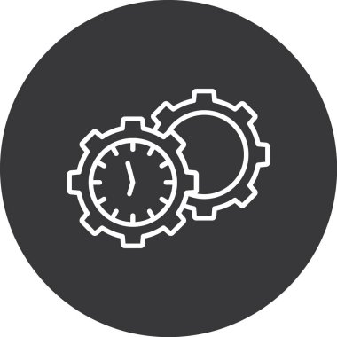 zaman vektör simgesi modern basit illüstrasyon