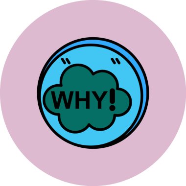 Neden mesaj, vektör illüstrasyonu