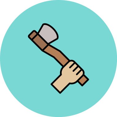 Çekiç simgesi. Vektör çizim