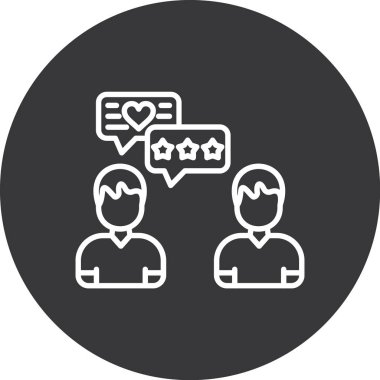 Sosyal ağ çizgisi simgesi, vektör illüstrasyonu