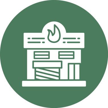 Benzin istasyonu modern simgesinin vektör illüstrasyonu