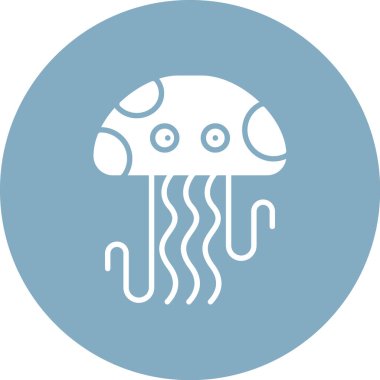 Ahtapot. Web simgesi basit illüstrasyon