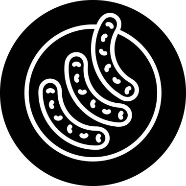 Yiyecek ve yiyecek ikonunun vektör illüstrasyonu