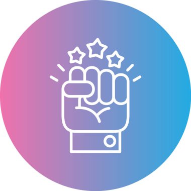 Bir yıldızla insan elinin vektör çizimi