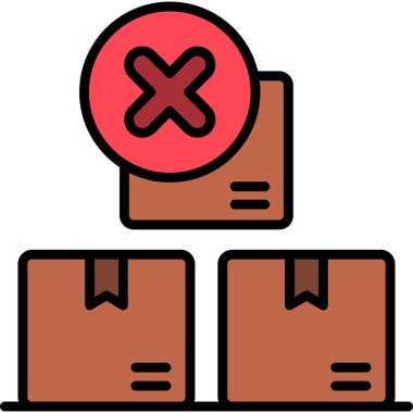 dağıtım kutusu taşıma simgesi doldurulmuş taslak biçimi