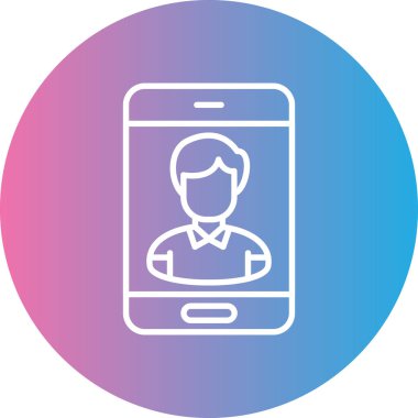 Cep telefonu simgesinin vektör illüstrasyonu