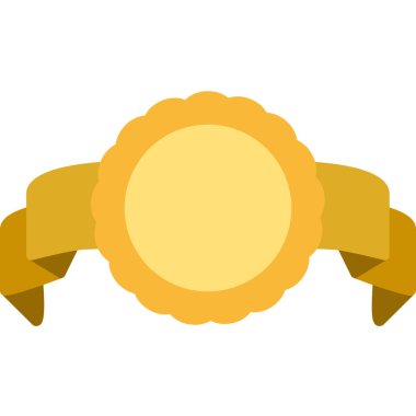 Altın madalya ikonu, düz stil