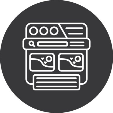 seo modern simgesinin vektör illüstrasyonu