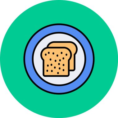 Ekmek. Web simgesi basit tasarım