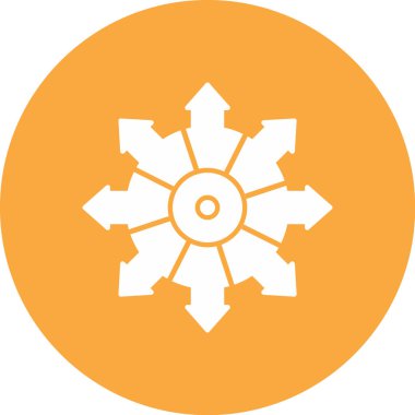 kar Tanesi simgesi vektör çizimi