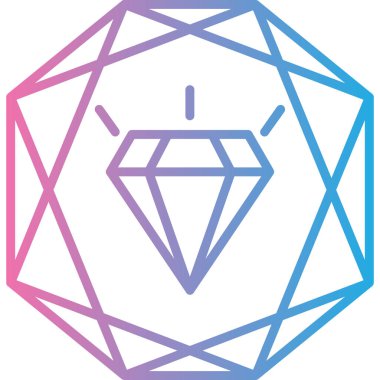 Elmas simgesi, vektör illüstrasyonu