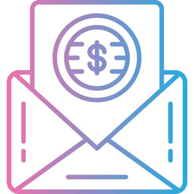 Dolar posta vektör simgesi modern basit tasarım