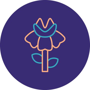 Bir çiçeğin vektör illüstrasyonu