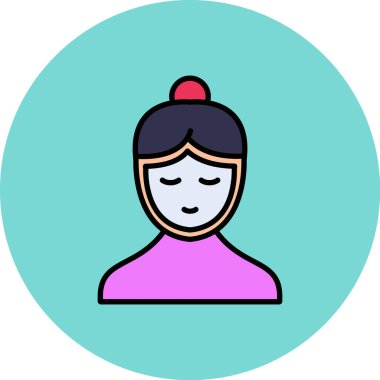 kadın simge vektör illüstrasyonu