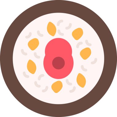 yemek tavuk yemek simgesi düz stil