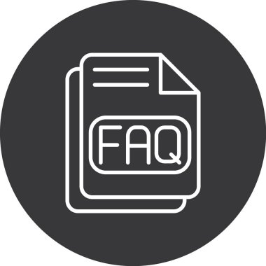 SSS simgesinin vektör illüstrasyonu