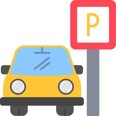 Park işareti vektör simgesi