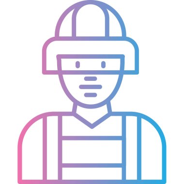 İnşaat miğferi simgesi, vektör illüstrasyonu