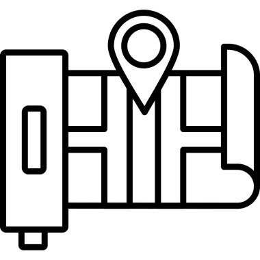 harita pin konumu simgesi ana hat biçiminde