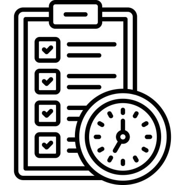 Kontrol listesi simgesi vektör illüstrasyonu