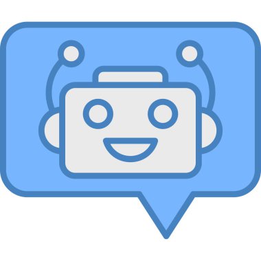 robot ikon vektör illüstrasyonu