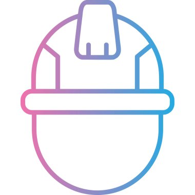 Kask simgesi, vektör illüstrasyonu